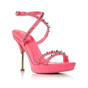 Alexander McQueen Platform Studded Strappy Sandals Metallic Pink EU 36 NWT $950